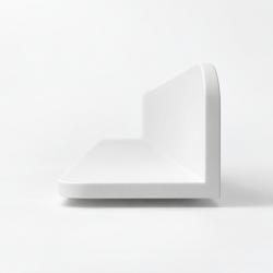 Solid-S Planchet sprchový košík z matného bílého kompozitního materiálu, rozměry 120 x 12 cm, včetně skrytého upevnění 1208953449